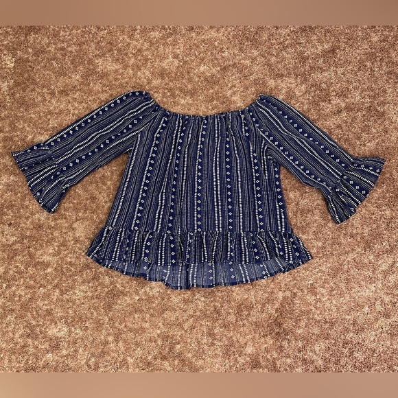 Sanctuary Bell Sleeves Blouse Navy​ - Picture 4 of 8